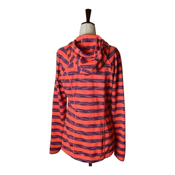 Lukka Pink And Purple Striped Hooded Full Zip‎ Athletic Active Jacket Size M - Picture 3 of 10